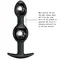 Pretty Love silicone Anal balls - Анальная пробка со смещенным центром тяжести, 12.5х2.3-3.3 см (чёрная)