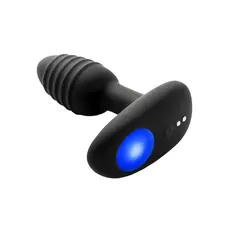 Анальна пробка з підсвіткою та вібрацією OhMiBod Lumen powered by KIIROO, 10.2х3.3 см (чорний)