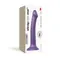 Strap-On-Me Mono Density Dildo, M - Насадка для страпону гнучка, 18х3.3 см., (фіолетова)
