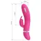 LyBaile Pretty Love Ingram Vibrator - Вібратор-кролик з електростимуляцією, 19.2х3.5 см (рожевий)