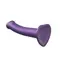 Strap-On-Me Mono Density Dildo, M - Насадка для страпону гнучка, 18х3.3 см., (фіолетова)