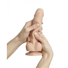Strap-On-Me Sliding Skin Realistic Dildo - Фалоімітатор, 15.8 х 4.6 см, (XXL) (тілесний)