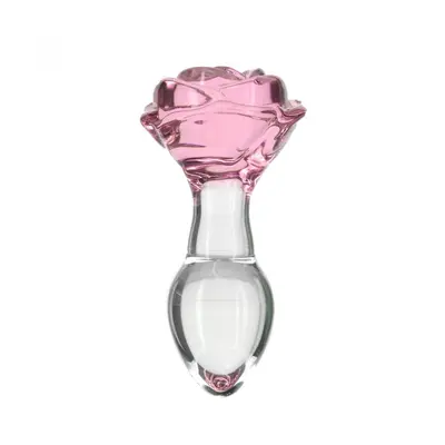 Pillow Talk - Rosy - Luxurious Glass Anal Plug - Стеклянная анальная пробка, 9.9х3.3 см