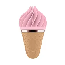 Satisfyer Layons Sweet Treat-стимулятор для клітора з обертовими пелюстками, 10х4 см (рожевий з коричневим)