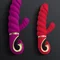 Gvibe Gcandy Mini - Витой вибратор с клиторальным стимулятором, 12х3.7 см (красный)