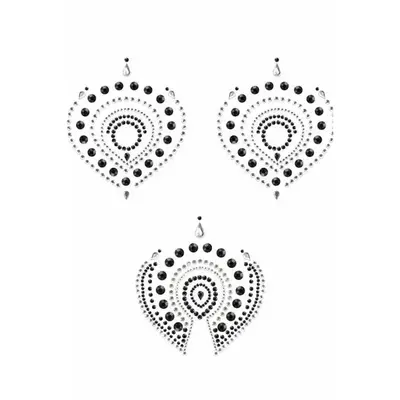 Bijoux Indiscrets Flamboyant - украшения для груди и бикини со стразами, (черный)