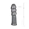 Doc Johnson American Bombshell B-10 Warhead Gun Metal, фаллоимитатор для фистинга, 25.4х6,9 см