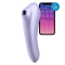 Satisfyer Dual Pleasure - Смарт вибратор и вакуумный стимулятор 2 в 1, 18х4.9 см (сиреневый)