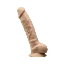 SilexD Vetus Vibro Flesh Model 1 size 8in + LRS - Фаллоимитатор с вибрацией и дистанционным управлением, 20х4.2 см (телесный)