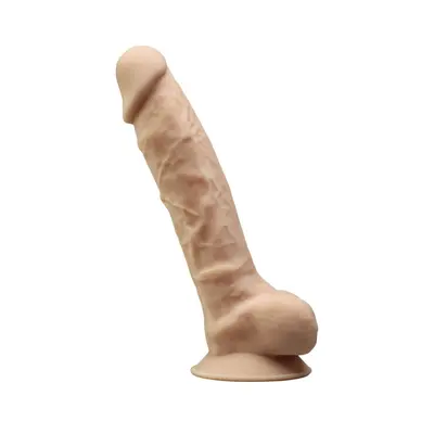 SilexD Vetus Vibro Flesh Model 1 size 8in + LRS - Фалоімітатор з вібрацією та дистанційним керуванням, 20х4.2 см (тілесний)