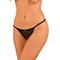 Obsessive Celia Noir crotchless thong - Сексуальні жіночі стрінги, XL/2XL