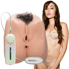 Doc Johnson Sasha Grey Ultraskyn Deep Penetration Vibrating Pussy & Ass - мастурбатор с вибрацией
