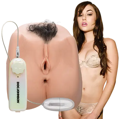 Doc Johnson Sasha Grey Ultraskyn Deep Penetration Vibrating Pussy & Ass - мастурбатор с вибрацией