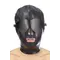 Fetish Tentation BDSM hood in leatherette with removable mask - Капюшон для БДСМ со съемной маской