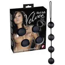 Velvet Black Balls - Вагинальные шарики, 23 см (черный)