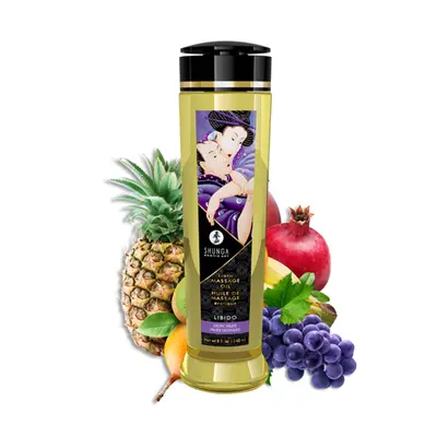 Shunga Erotic Massage OIL Libido-Exotic Fruit олія для еротичного масажу з ароматом екзотичних фруктів, 240 мл