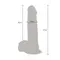 Get Real Rotating Vibrating Dildo - Вiбратор з ротацiэю, 16 см (телесный)