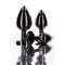 Taboom L Butt Plug With Diamond Jewel - Анальная пробка, 9.5х4.1 см (черный)
