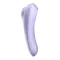Satisfyer Dual Pleasure - Смарт вібратор і вакуумний стимулятор 2 в 1, 18х4.9 см (бузковий)
