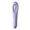 Satisfyer Dual Pleasure - Смарт вібратор і вакуумний стимулятор 2 в 1, 18х4.9 см (бузковий)