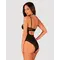 Obsessive Selinne teddy - еротичне жіноче боді, XS/S (чорний)