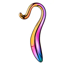 Скляний фалоімітатор Glamour Glass Elegant Curved Dildo