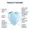 Satisfyer Cutie Heart Blue - Вакуумний стимулятор у вигляді серця, 7.7х7.5 см (блакитний)