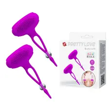 Pretty Love Bancroft Nipple Vibrator - Стимуляторы для сосков с вибрацией, 9 см (фиолетовый)