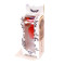 Boss Silikon Plug Jewellery Red Small - Анальная пробка с кристаллом, 7х2.7 см (красный с синим)