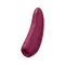 Satisfyer Curvy 1 + Вакуумно-хвильовий стимулятор з можливістю управління через додаток, 13.5х4.3 см (червоний)