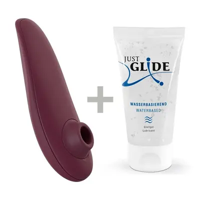 Womanizer Classic 2 + Лубрикант 50 мл- Інноваційний вакуумний стимулятор клітора, 14.8х4.8 см (бордовий)