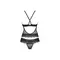 Obsessive Ivannes top & thong - Комплект еротичної білизни: топ та трусики, S/M (чорний)