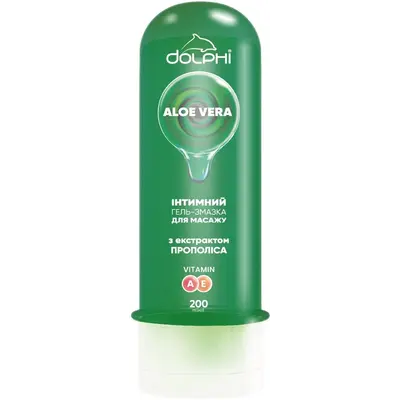 Dolphi Aloe Vera - Гель-смазка для массажа, 200 мл