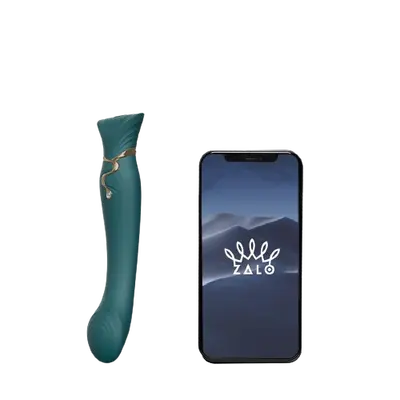 Zalo Queen Set Pulse Wave Clit Stim - Преміальний вібратор для клітора з насадкою для вакуумної стимуляції, 21.6х3.5 см (смарагдовий)
