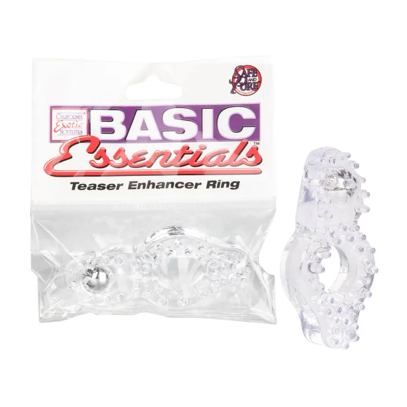Basic Essentials Teaser Enhancer Ring - Насадка на член с клиторальным стимулятором, 8х3 см Basic Essentials Teaser Enhancer Ring - Насадка на член с клиторальным стимулятором, 8х3 см