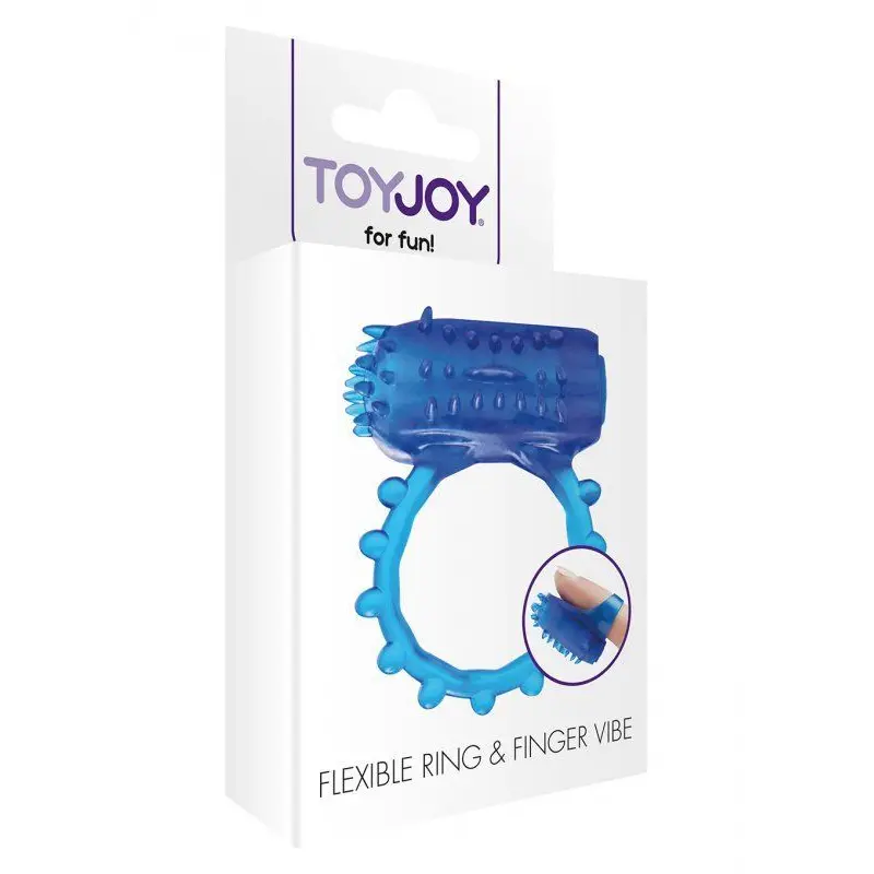 Toy Joy Flexible Ring & Finger Vibe - эрекционное кольцо и насадка на палец 2 в 1, 7х3.5 см (синий) Toy Joy Flexible Ring & Finger Vibe - эрекционное кольцо и насадка на палец 2 в 1, 7х3.5 см (синий)