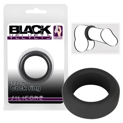 Black Velvets Cock Ring - Эрекционное кольцо, 3.2 см (черный)