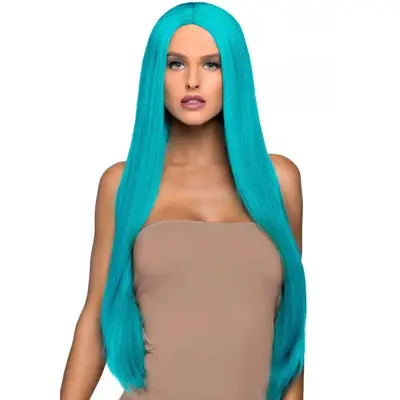 Leg Avenue - Long straight center part wig - Длинный парик (бирюзовый)
