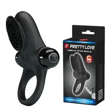Pretty Love Vibrant Penis Ring II Black - віброкільце, 8.6х3 см (чорний)