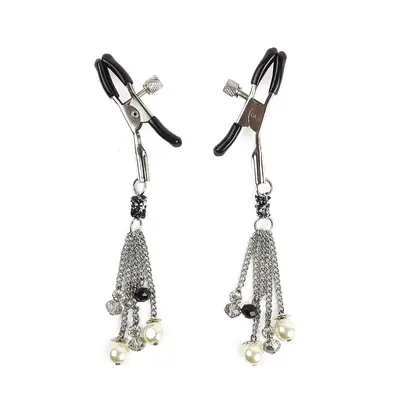 Art of Sex - Nipple clamps Tenero Amore - Зажимы для сосков с бусинками на цепочках