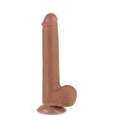 Реалістичний фалоімітатор Sliding-Skin Dual Layer Dong 9", 22 см