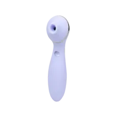 KISTOY Polly Plus Purple - Вакуумний вібратор з підігрівом, 9х3,5 см (бузковий)