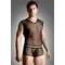 SoftLine Net set, shirt and thong - Майка та труси чоловічі, XL (чорний)