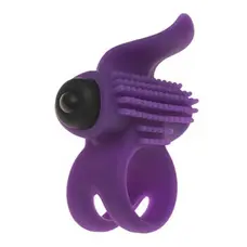 Adrien Lastic Bullet Lastic Ring - виброкольцо с язычком, 7х2.5 см (фиолетовый)