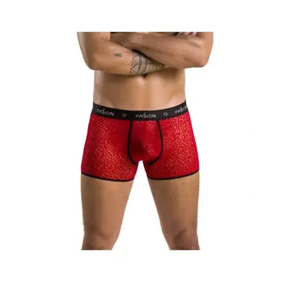 Passion - 046 SHORT PARKER red - Сексуальные мужские трусы с открытой попкой, L/XL