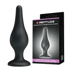 LyBaile Pretty Love Sensitive Prostate Plug Black - Анальная пробка, 14 см (черный)