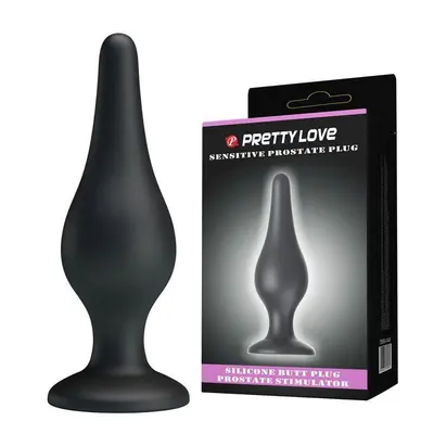 LyBaile Pretty Love Sensitive Prostate Plug Black - Анальная пробка, 14 см (черный)