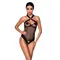 Amanda Body Passion - Сітчастий боді з халтером Amanda Body, чорне (S/M)