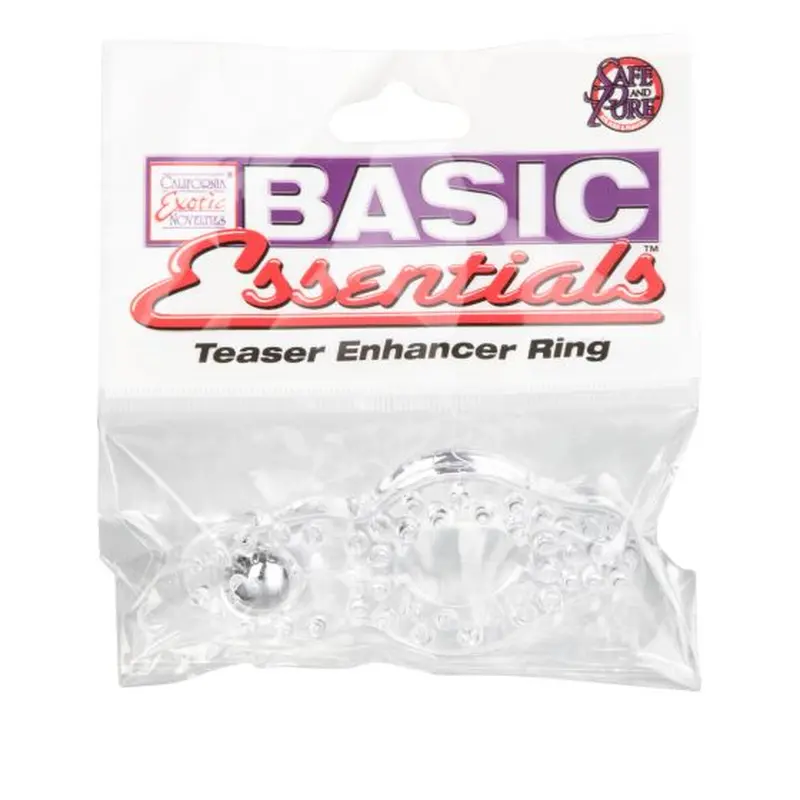 Basic Essentials Teaser Enhancer Ring - Насадка на член с клиторальным стимулятором, 8х3 см Basic Essentials Teaser Enhancer Ring - Насадка на член с клиторальным стимулятором, 8х3 см
