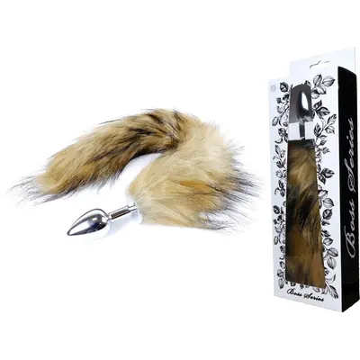 Boss Fox TAIL Brown XL - Анальна пробка з хвостом, 6,5х2,7 см (коричневий)